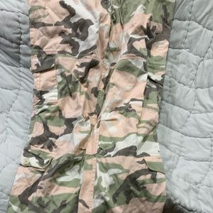 Pink /green Camouflage pants ladies